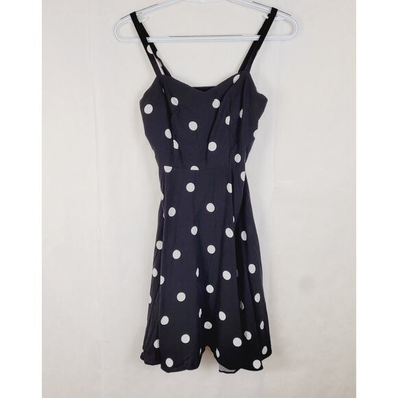 Old Navy Dresses & Skirts - Old Navy Cami black and white polka-dot mini dress XS retro pin up flirty summer